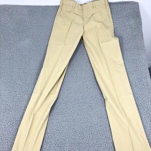 Bills Khakis Pants Mens 33x38 Beige 100% Wool Flat Front Dress Trousers Made USA